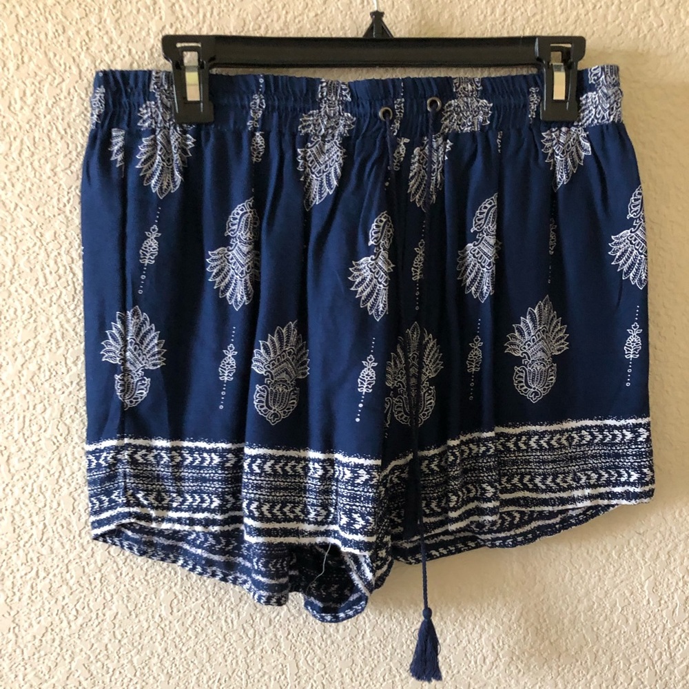 Blue floral shorts